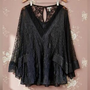 Free People High Neck Lace Top